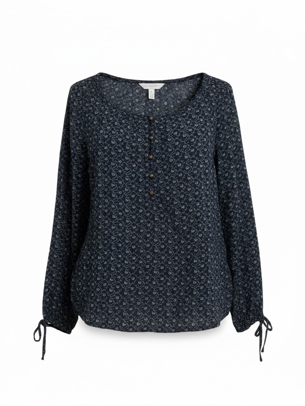 Lucky Brand Navy Floral Long-Sleeve Women's Top